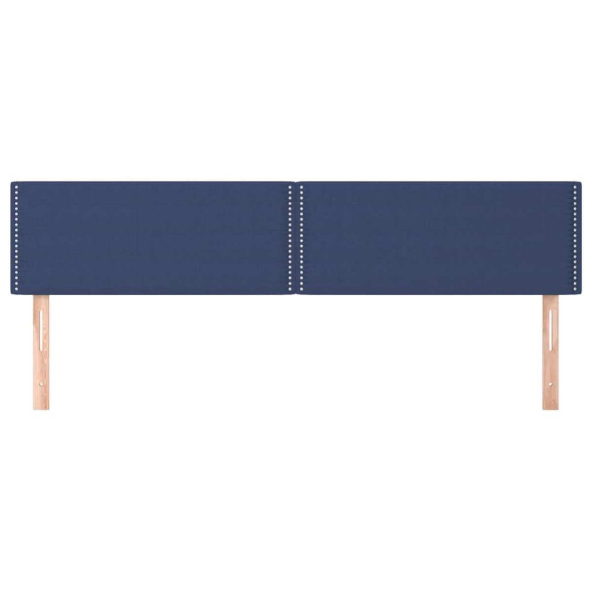 VIDAXL Tetes de lit 2 pcs Bleu 100x5x78/88 cm Tissu