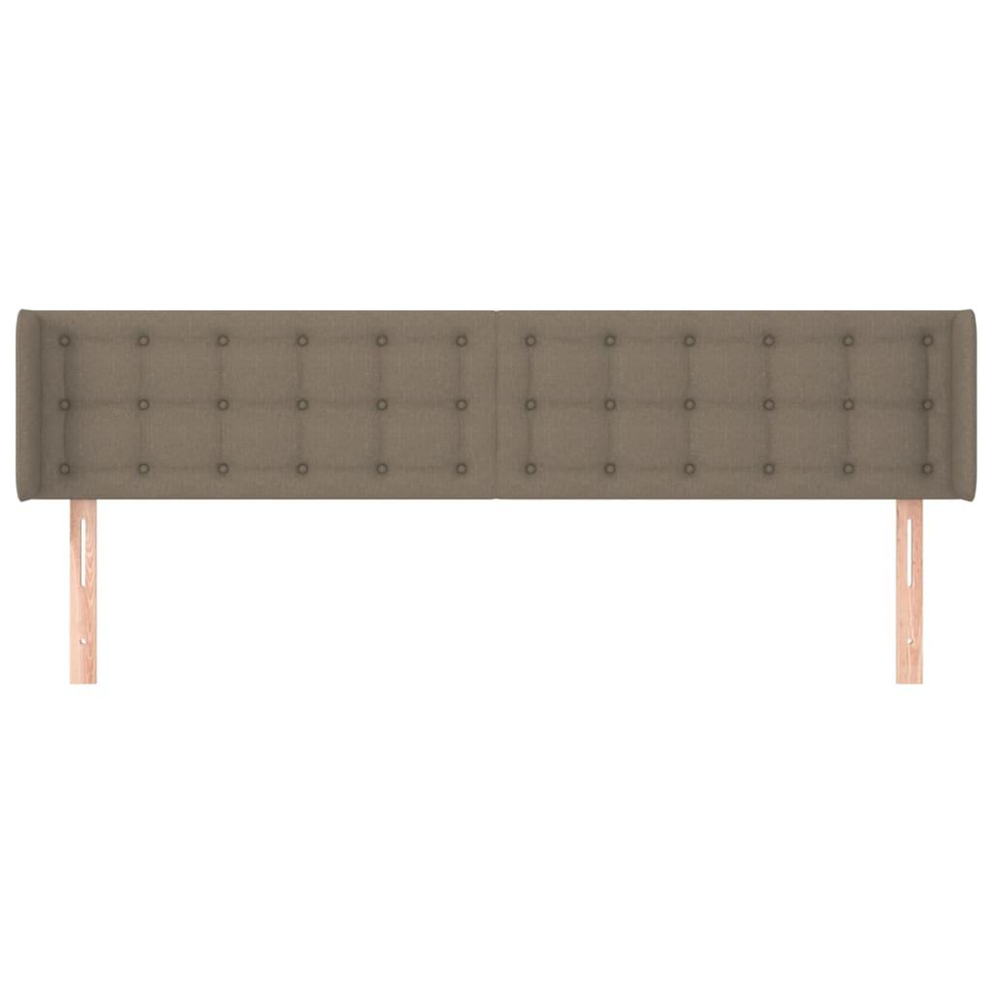 Voir la diapositive 3 : VIDAXL Tete de lit avec oreilles Taupe 163x16x78/88 cm Tissu