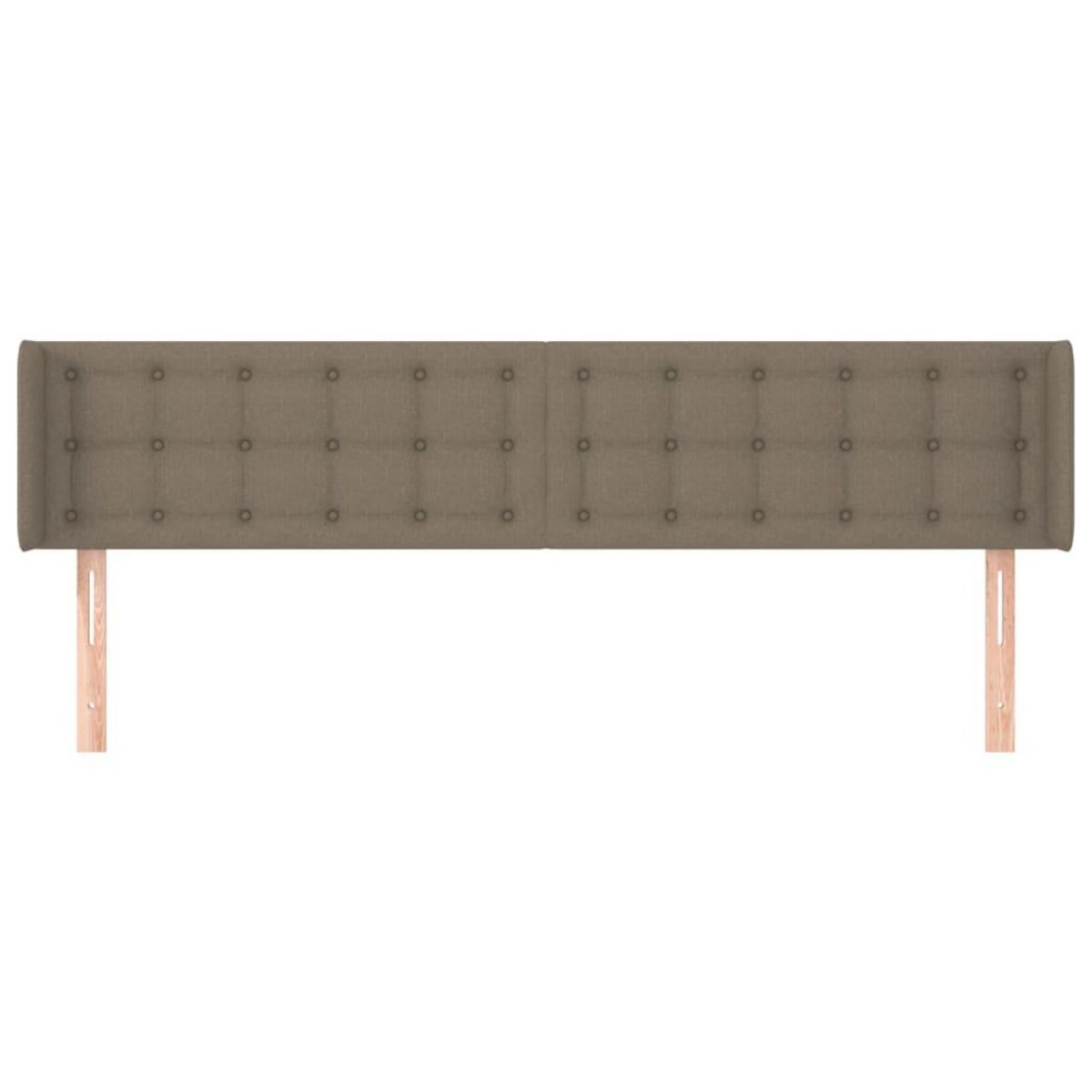 VIDAXL Tete de lit avec oreilles Taupe 163x16x78/88 cm Tissu
