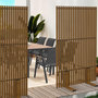 Voir la diapositive 4 : ID MARKET Paravent extérieur ajouré claustra décoratif extérieur 80 x 150 cm effet bois