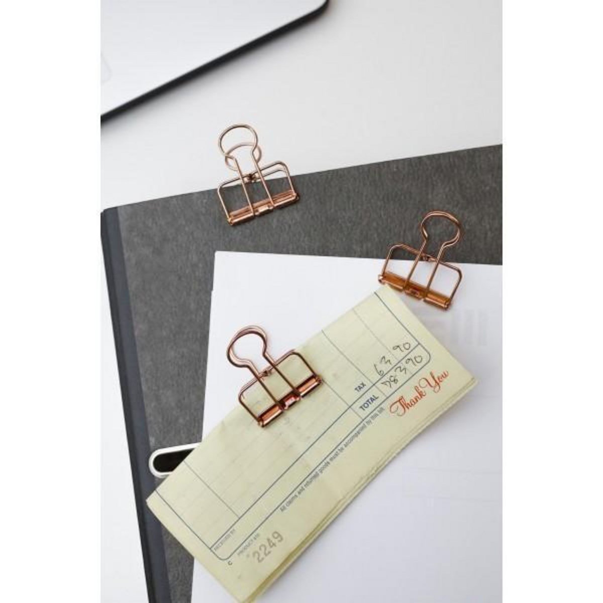 Kikkerland Pinces double-clip x 6 - cuivré