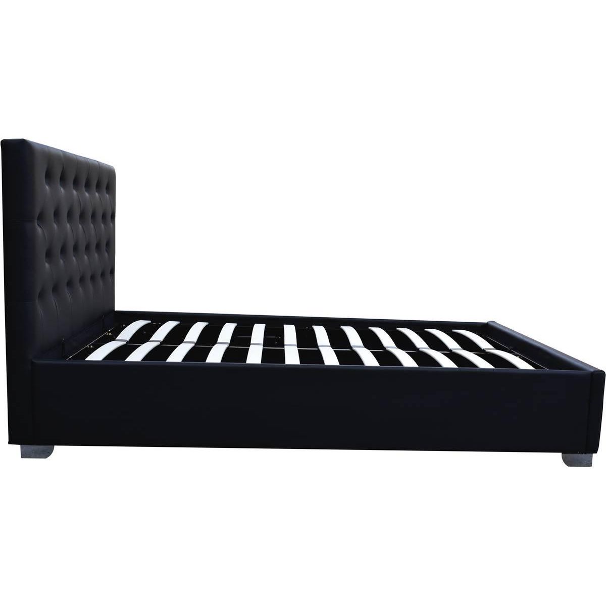 Habitat et Jardin Lit double avec coffre  Tino  - 180 x 200 cm - Noir