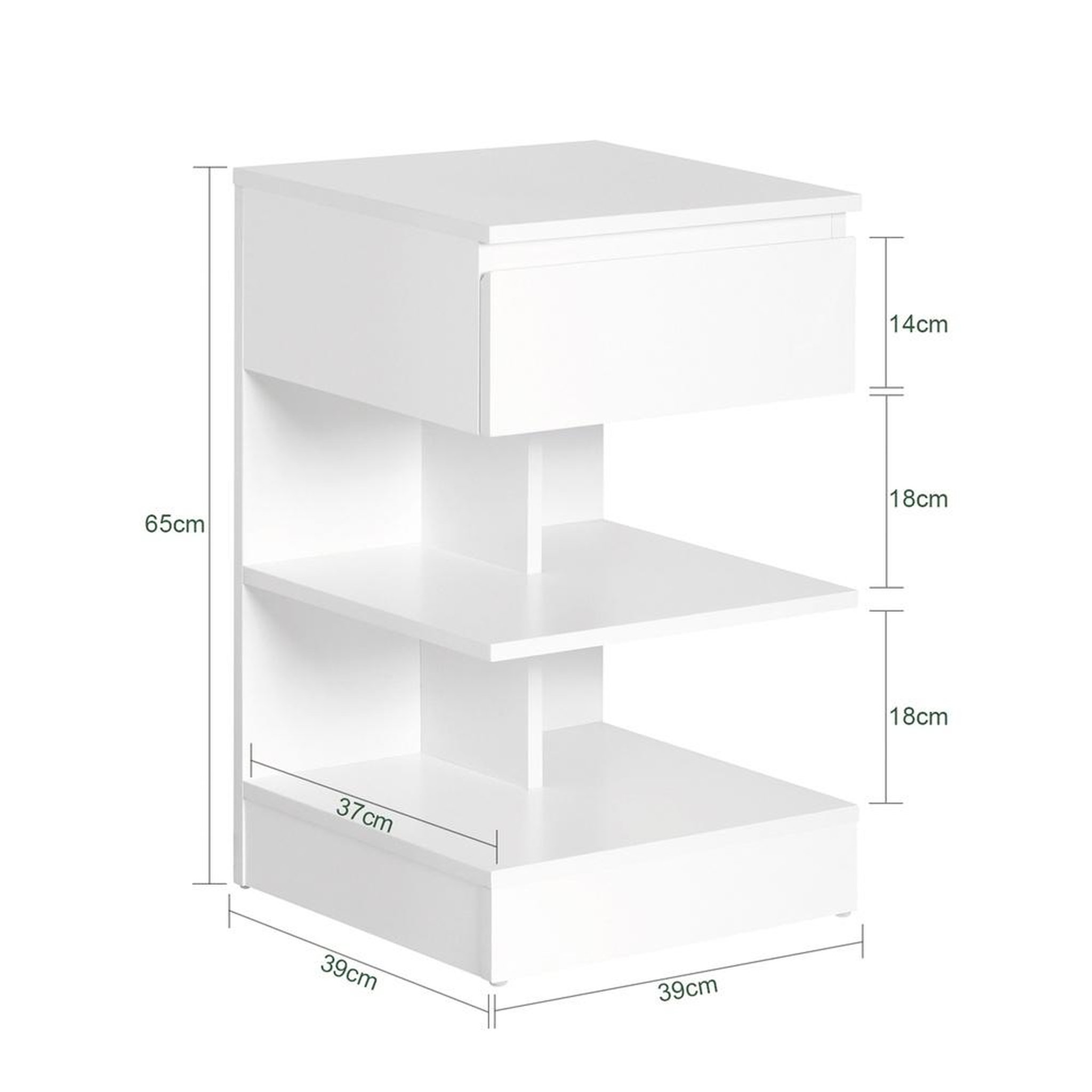 Voir la diapositive 3 : SOBUY SoBuy - Lot De 2 Tables De Chevet à 1 tiroir - Moderne - FBT49X2