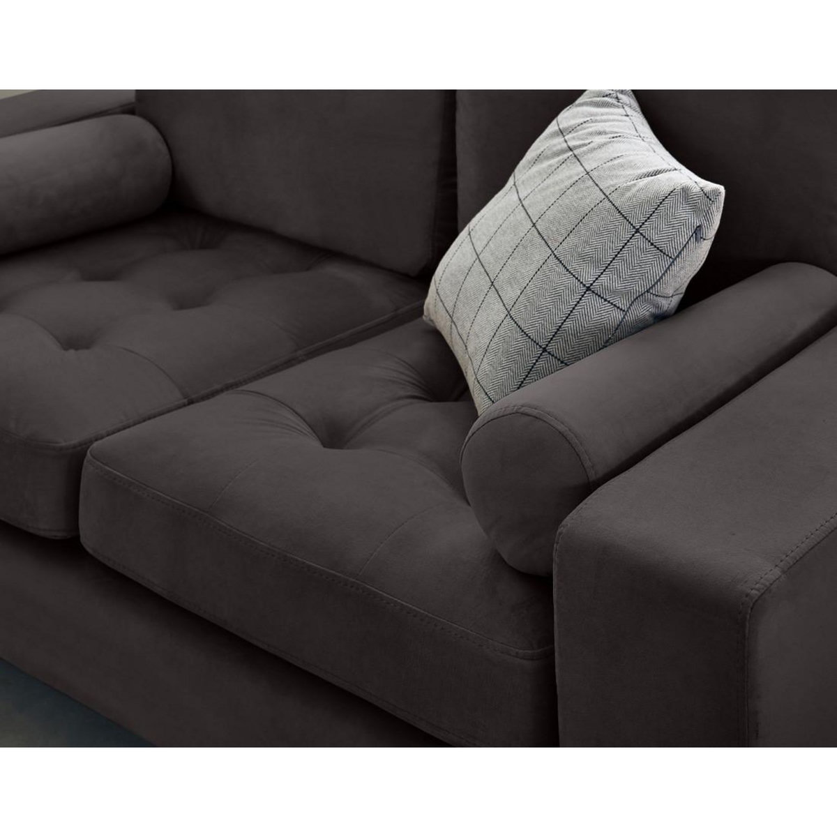 LISA DESIGN Isaure - canapé droit 2 places en velours