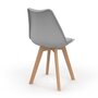 Voir la diapositive 4 : ID MARKET Lot de 4 chaises scandinaves SARA mix color gris foncé, gris clair, blanc et noir