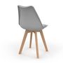 Voir la diapositive 4 : ID MARKET Lot de 4 chaises scandinaves SARA mix color gris foncé, gris clair, blanc et noir