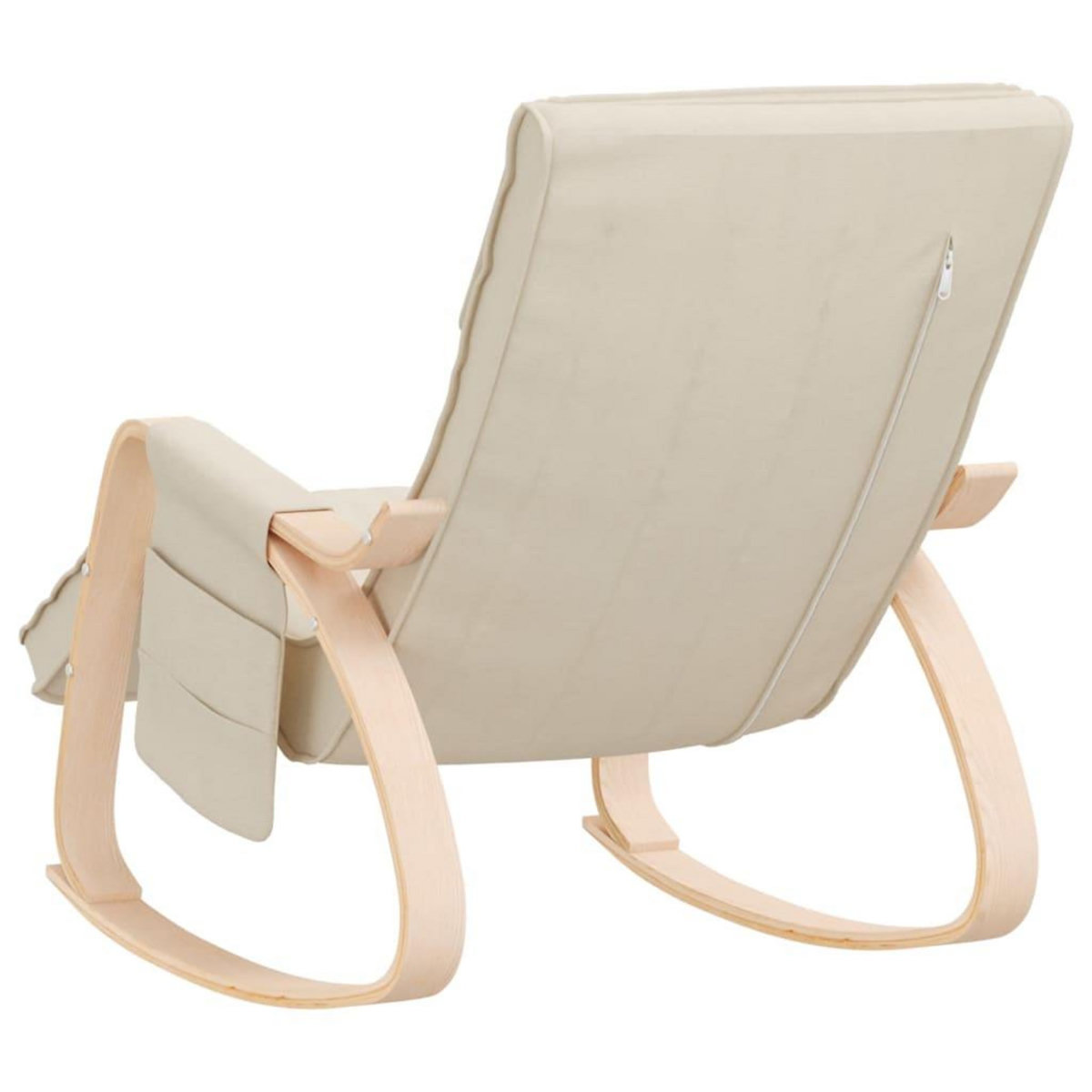 VIDAXL Chaise a bascule Creme Tissu