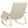 Voir la diapositive 5 : VIDAXL Chaise a bascule Creme Tissu