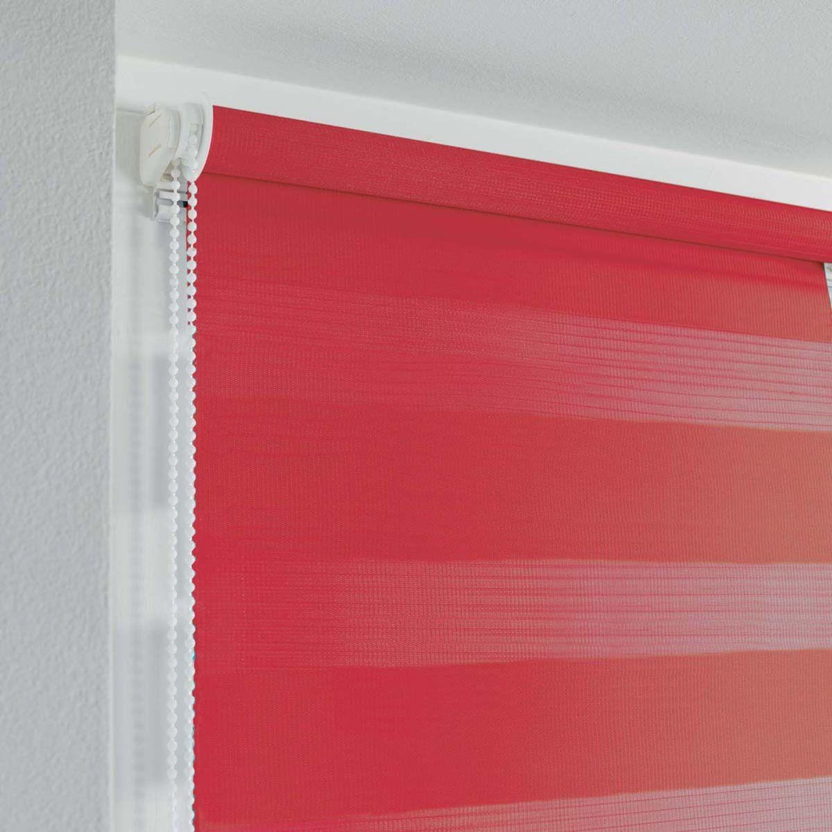 Paris Prix Store Enrouleur Jour Nuit  Daynight  90x180cm Rouge