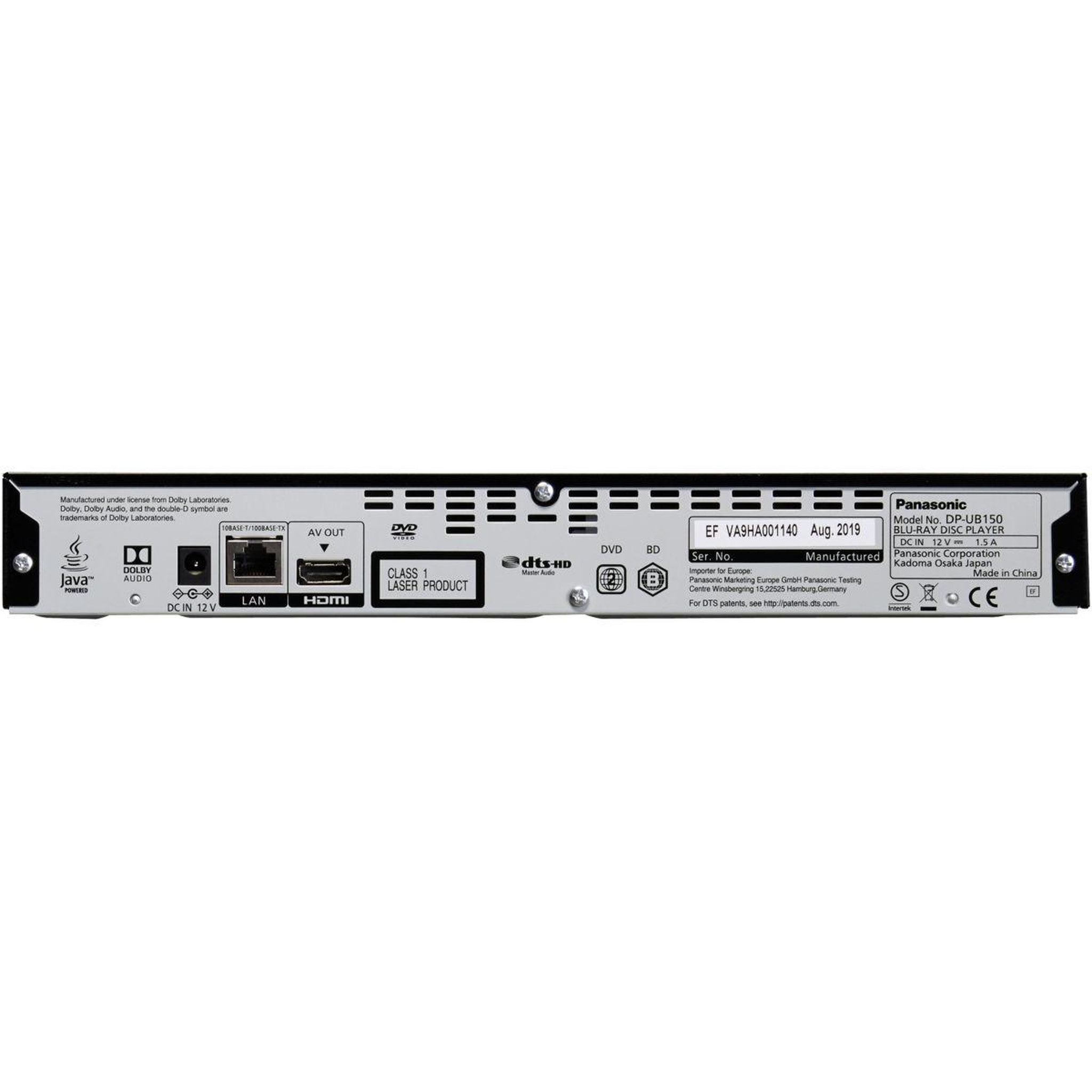 Voir la diapositive 5 : PANASONIC Lecteur Blu-Ray 4K DP-UB150EF-K