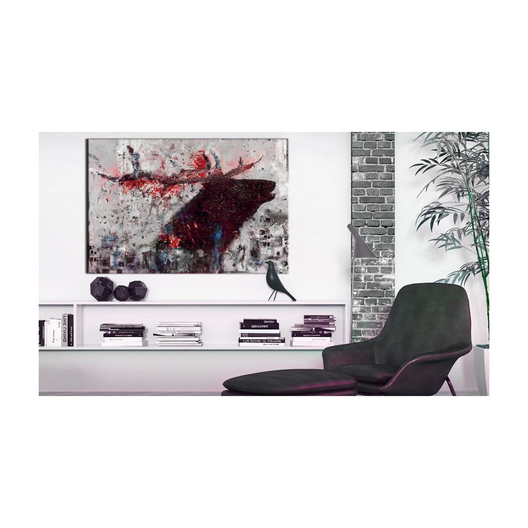 Voir la diapositive 2 : Paris Prix Tableau imprimé  ruby deer  40x60cm