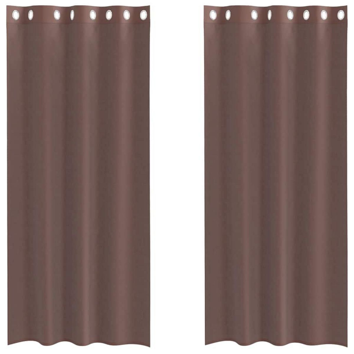 VIDAXL Rideaux en voile avec œillets 2 pcs marron 140x225 cm