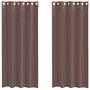 Voir la diapositive 2 : VIDAXL Rideaux en voile avec œillets 2 pcs marron 140x225 cm