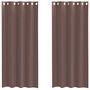 Voir la diapositive 2 : VIDAXL Rideaux en voile avec œillets 2 pcs marron 140x225 cm