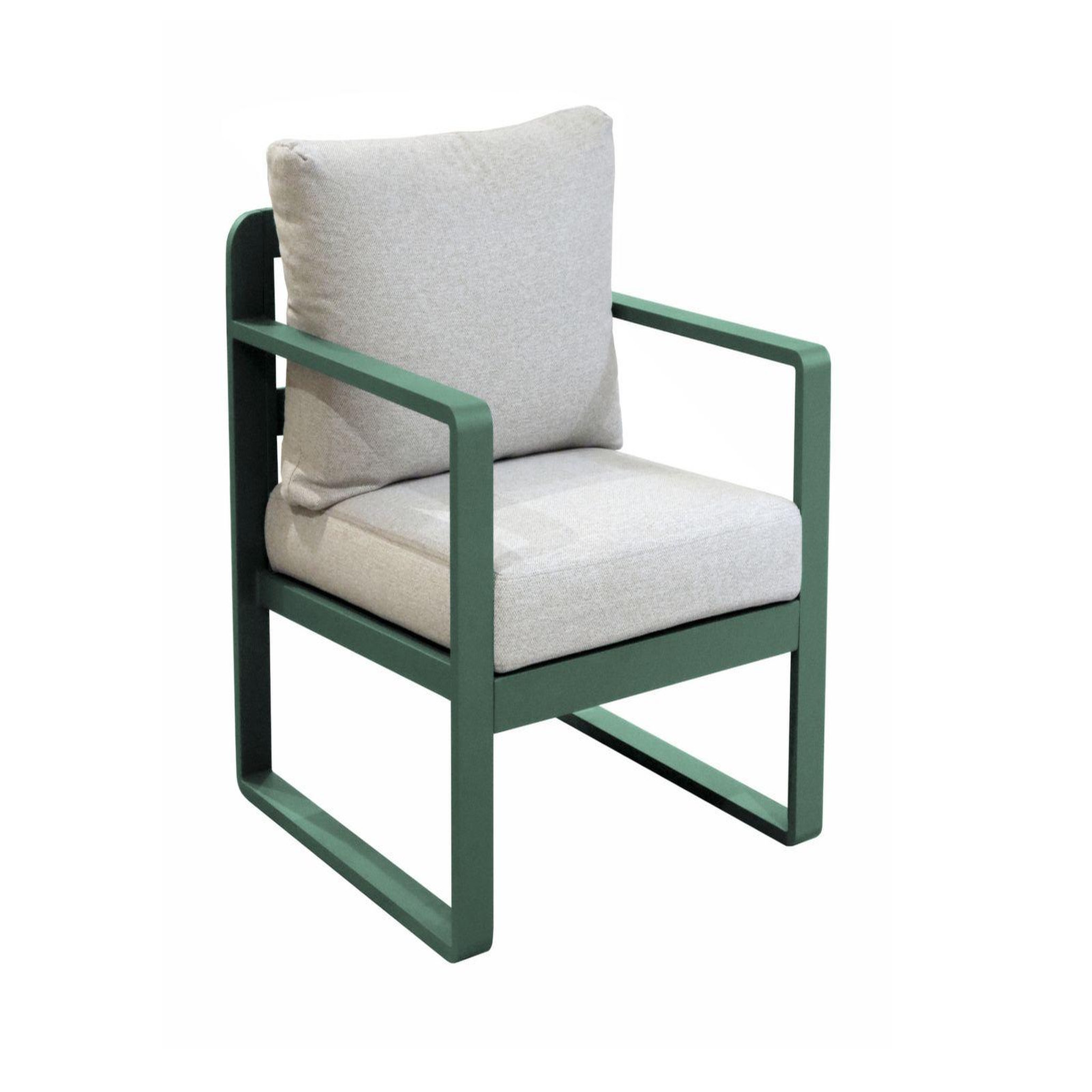 Proloisirs Fauteuil sofa - MOJITO II - Aluminium époxy - Amande/Gris