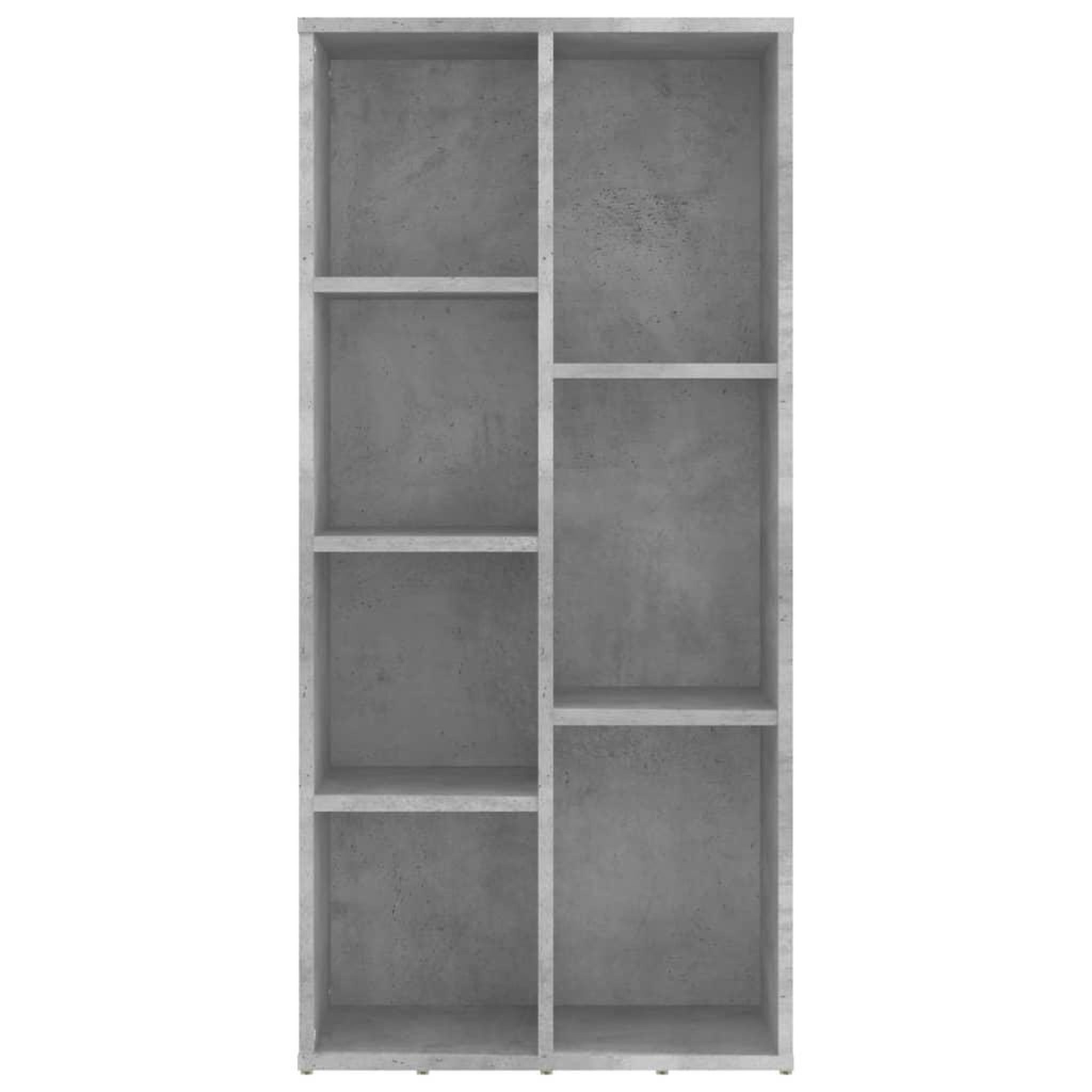 Voir la diapositive 4 : VIDAXL Bibliotheque Gris beton 50x25x106 cm Bois d'ingenierie