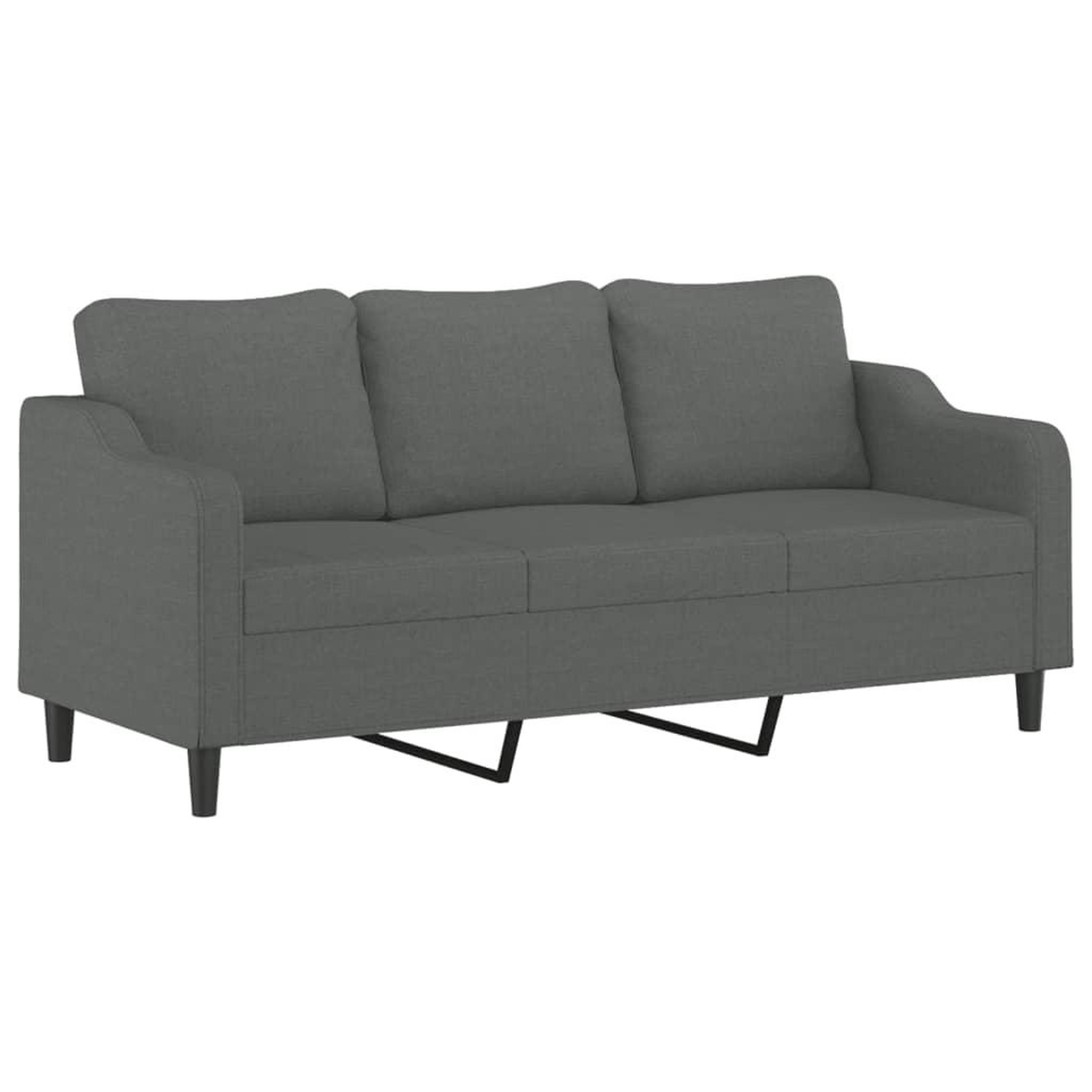 Voir la diapositive 4 : VIDAXL Ensemble de canapes 2 pcs coussins gris fonce tissu
