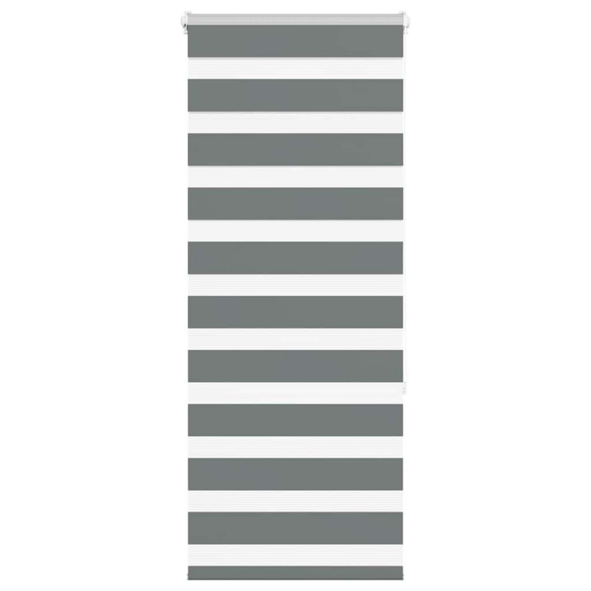 VIDAXL Store zebre gris fonce largeur du tissu 50,9 cm polyester