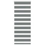 VIDAXL Store zebre gris fonce largeur du tissu 50,9 cm polyester