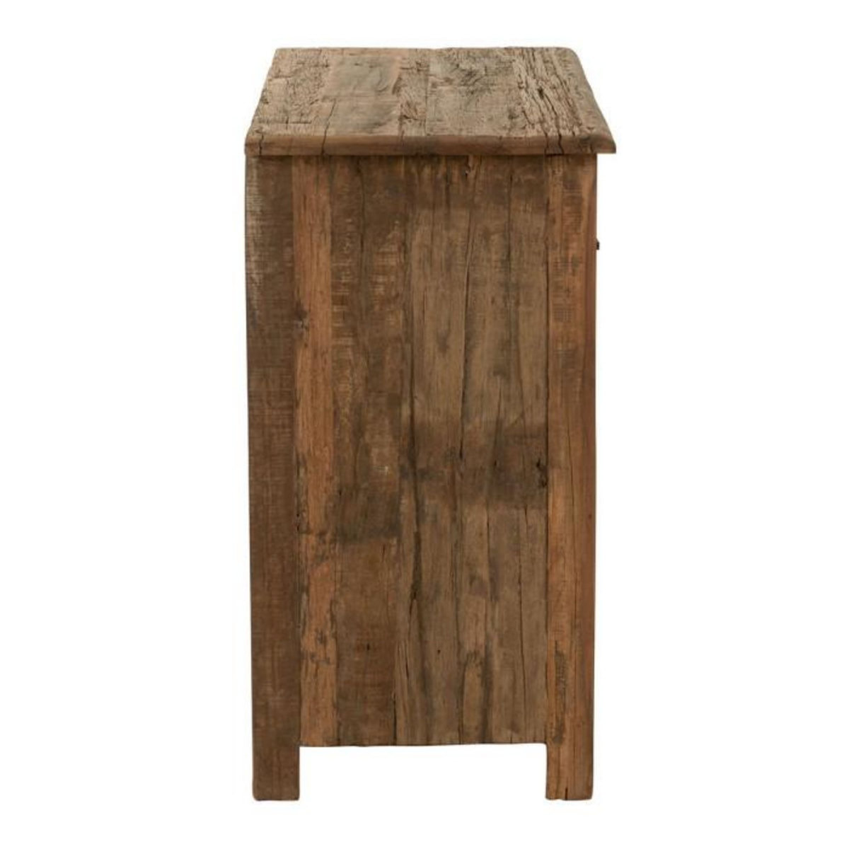 Paris Prix Commode 3 Tiroirs en Bois  Vieilli  100cm Marron