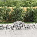 VIDAXL Paniers a gabions arques 4 pcs 200x50x40/60 cm fer galvanise