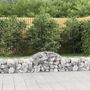 Voir la diapositive 1 : VIDAXL Paniers a gabions arques 4 pcs 200x50x40/60 cm fer galvanise