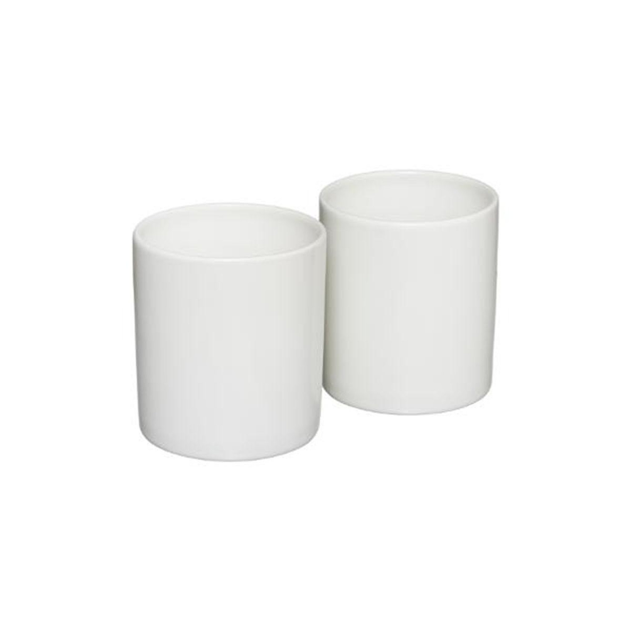 Voir la diapositive 3 : FIVE Lot de 2 pots à épices  céramique  18cm blanc