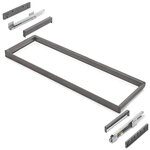 EMUCA SRL Rack avec glissières à extension totale et à fermeture douce pour accessoires d'armoire Quartz -  1062-1088mm -  Aluminium et plastique -  Titane