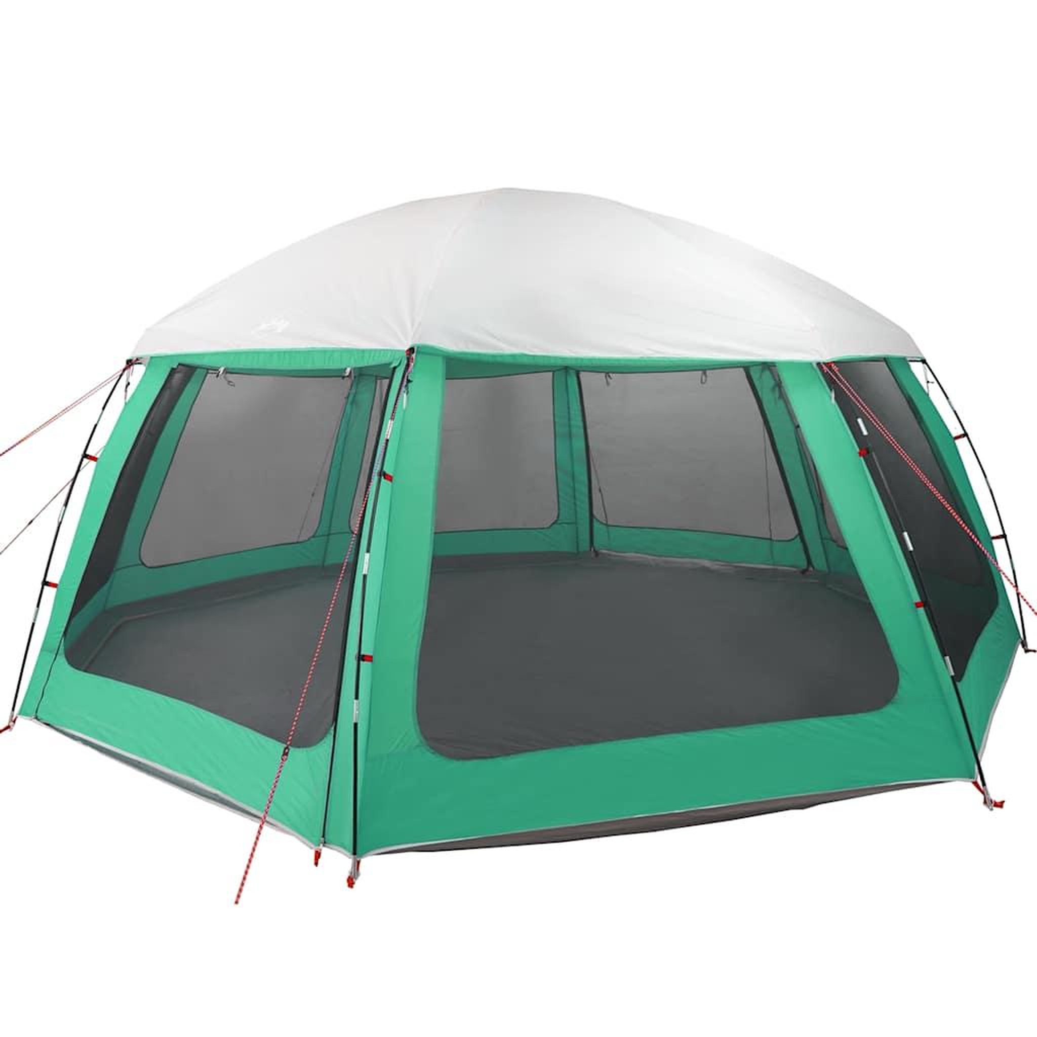 Voir la diapositive 3 : VIDAXL Tente piscine toit amovible parois maille vert d'eau 612x612 cm