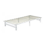 HomeStyle4U Lit palette bois 90x200cm blanc