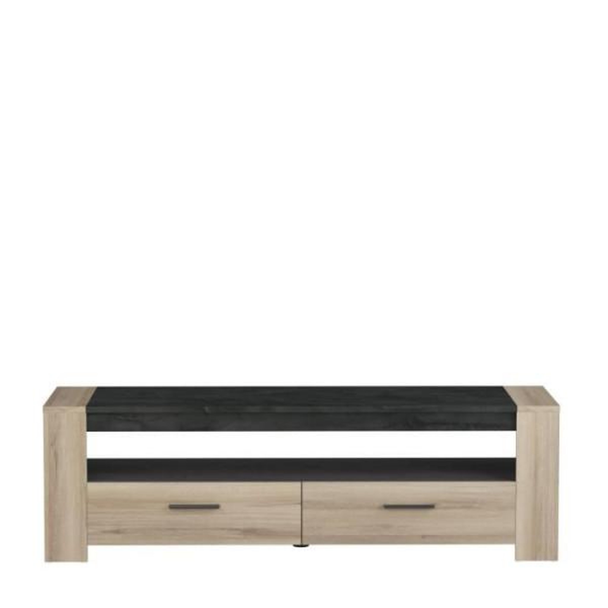 Voir la diapositive 2 : Demeyere Ensemble salon sheffield composé de : table basse double plateau supérieur et inférieur + meuble tv 2 tiroirs - demeyere
