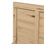 Voir la diapositive 5 : OUTSUNNY Coffre de rangement extérieur 176L - dim. 130L x 50l x 45H cm - poignée - bois marron