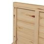 Voir la diapositive 5 : OUTSUNNY Coffre de rangement extérieur 176L - dim. 130L x 50l x 45H cm - poignée - bois marron