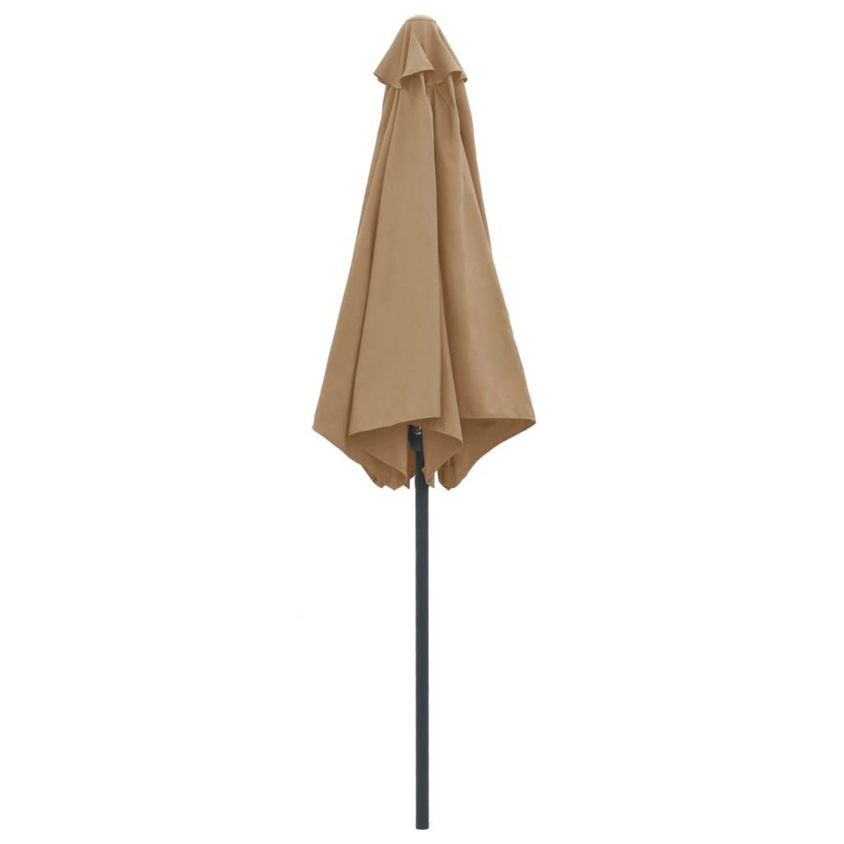 VIDAXL Parasol de jardin et mat en aluminium 270x246 cm Taupe