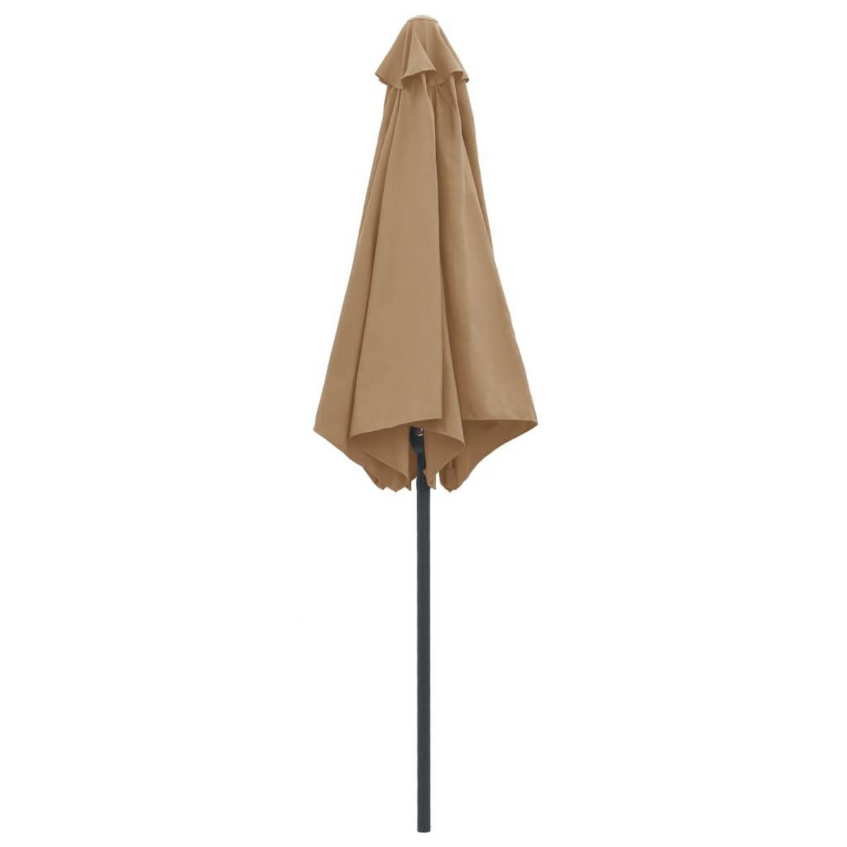 VIDAXL Parasol de jardin et mat en aluminium 270x246 cm Taupe