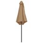 Voir la diapositive 4 : VIDAXL Parasol de jardin et mat en aluminium 270x246 cm Taupe