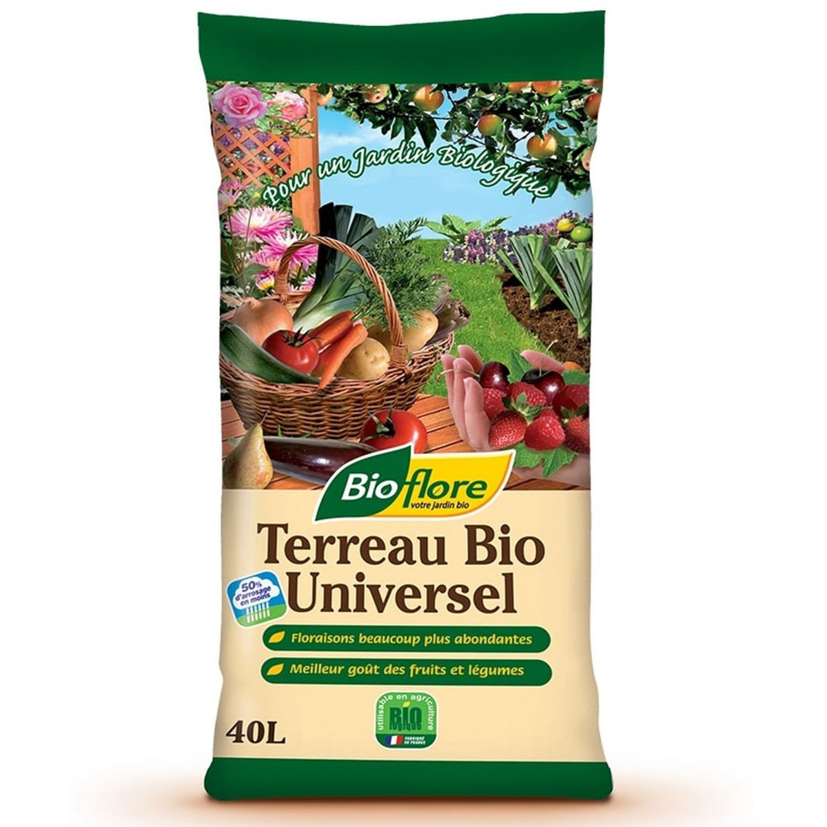 Bioflore Terreau bio universel - 40L