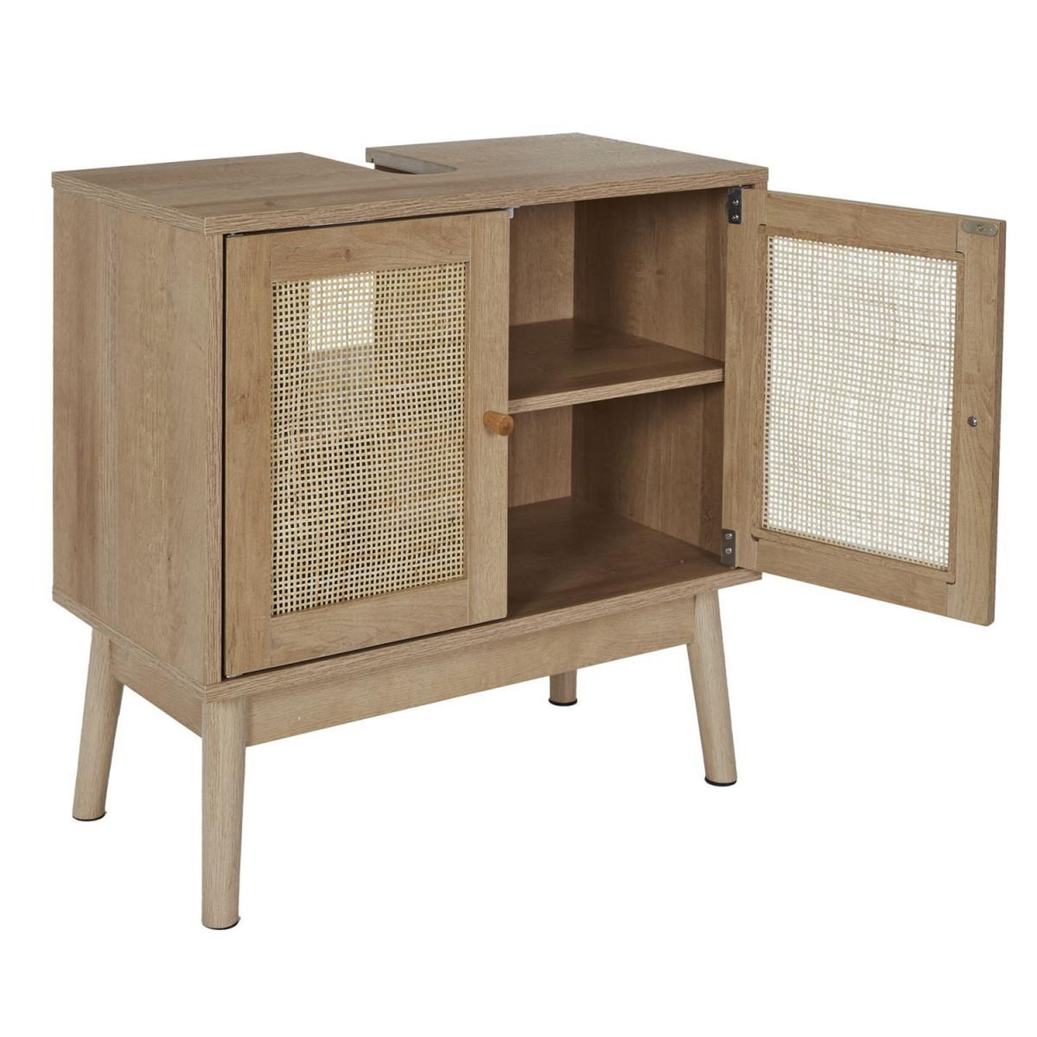 Voir la diapositive 3 : The Home Deco Factory Meuble sous lavabo en bois  bali  70cm marron