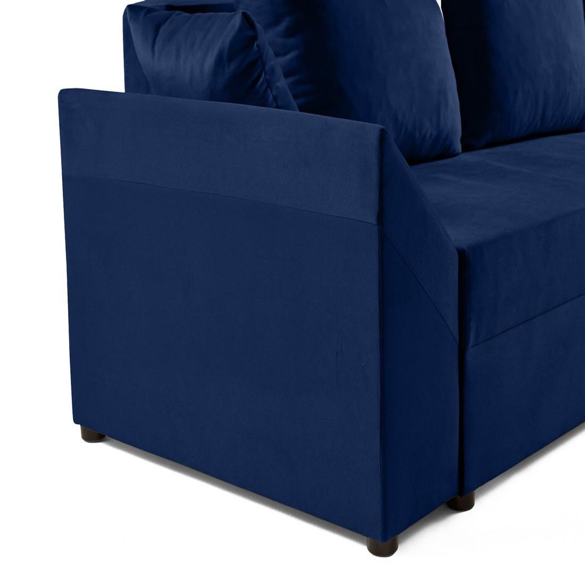 Voir la diapositive 5 : BEST MOBILIER Mike - canapé d'angle réversible - 4 places - convertible avec coffre - en velours
