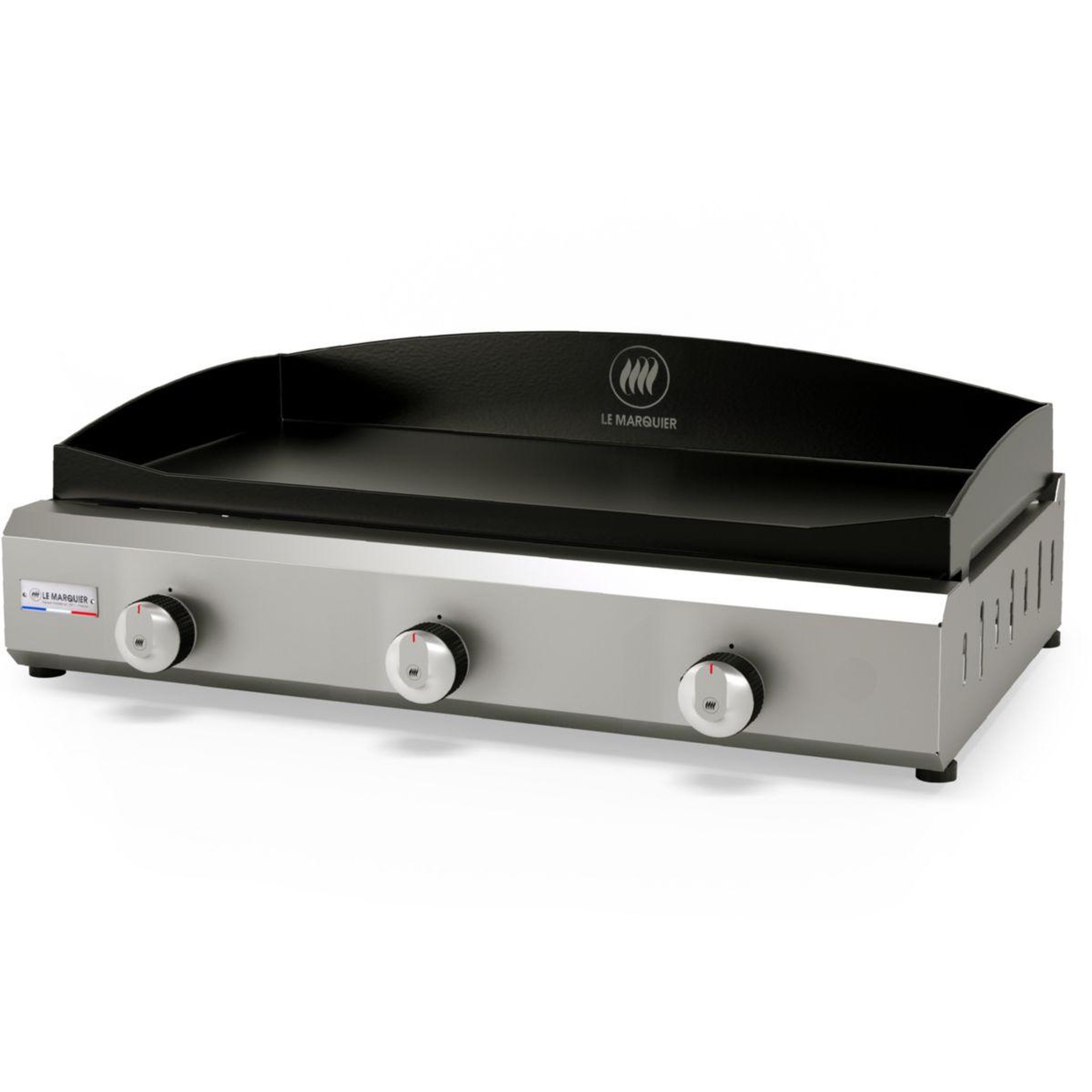 Voir la diapositive 1 : Le marquier Plancha gaz exclusive amalia 375 inox 3 brûleurs à poser, 75x40 cm