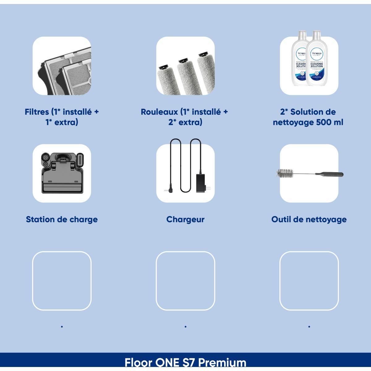 TINECO Aspirateur laveur Floor One S7 Premium
