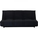 MARKET24 Banquette clic clac 3 places - tissu Noir - Style contemporain - L 193 x P 92 cm - LENA