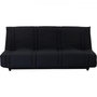 Voir la diapositive 1 : MARKET24 Banquette clic clac 3 places - tissu Noir - Style contemporain - L 193 x P 92 cm - LENA