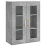 Voir la diapositive 5 : VIDAXL Buffet haut Gris beton 69,5x34x180 cm Bois d'ingenierie