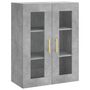 Voir la diapositive 5 : VIDAXL Buffet haut Gris beton 69,5x34x180 cm Bois d'ingenierie