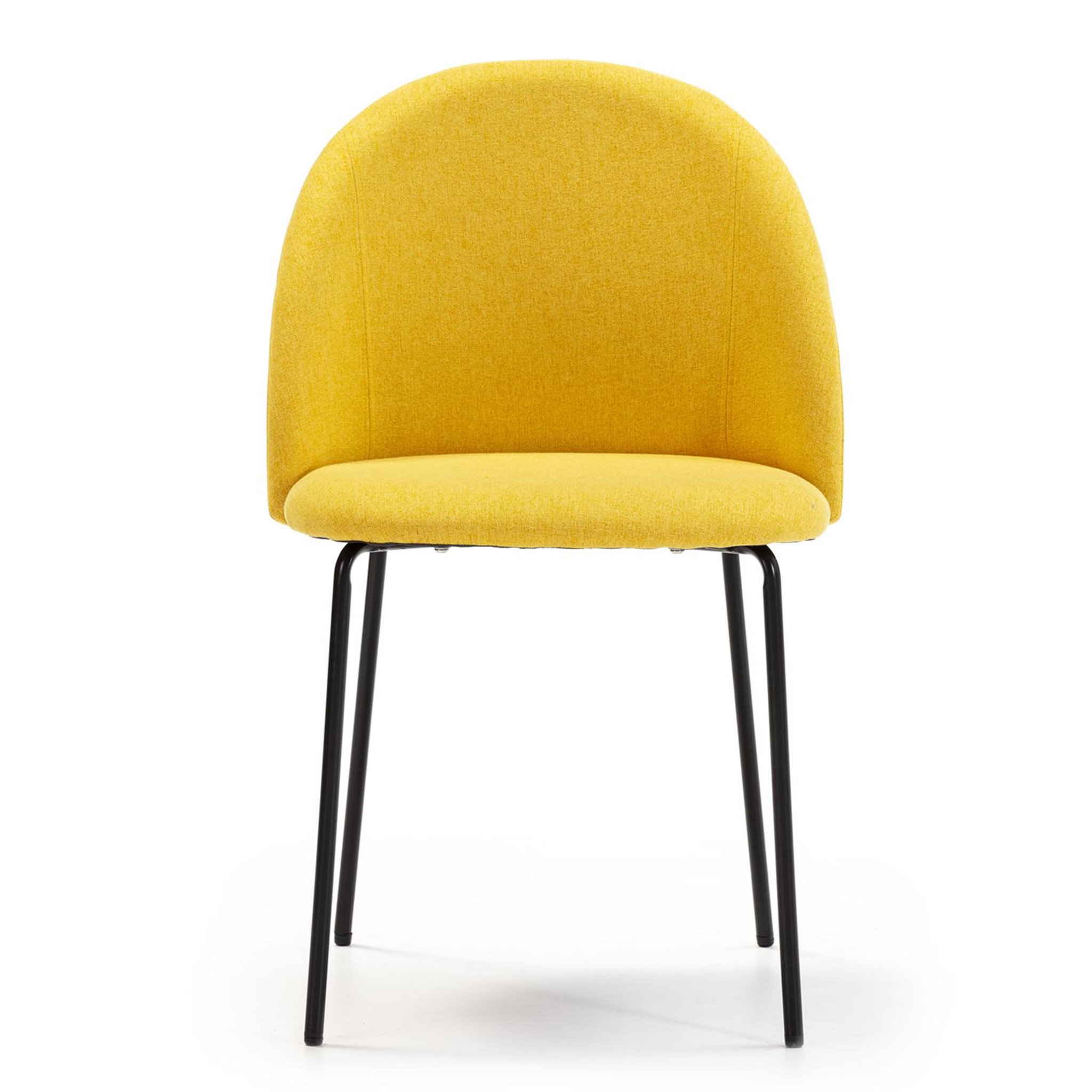 Voir la diapositive 2 : VS VENTA-STOCK Pack 2 chaises Salle à Manger tapissées Kenia Moutarde, 43 cm x 47cm x 78,5 cm