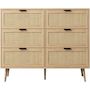 Voir la diapositive 1 : Habitat et Jardin Commode en bois et cannage  Preston  - 120 x 40 x 75 cm - Beige