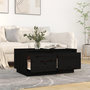 Voir la diapositive 3 : VIDAXL Table basse Noir 80x50x35 cm Bois massif de pin