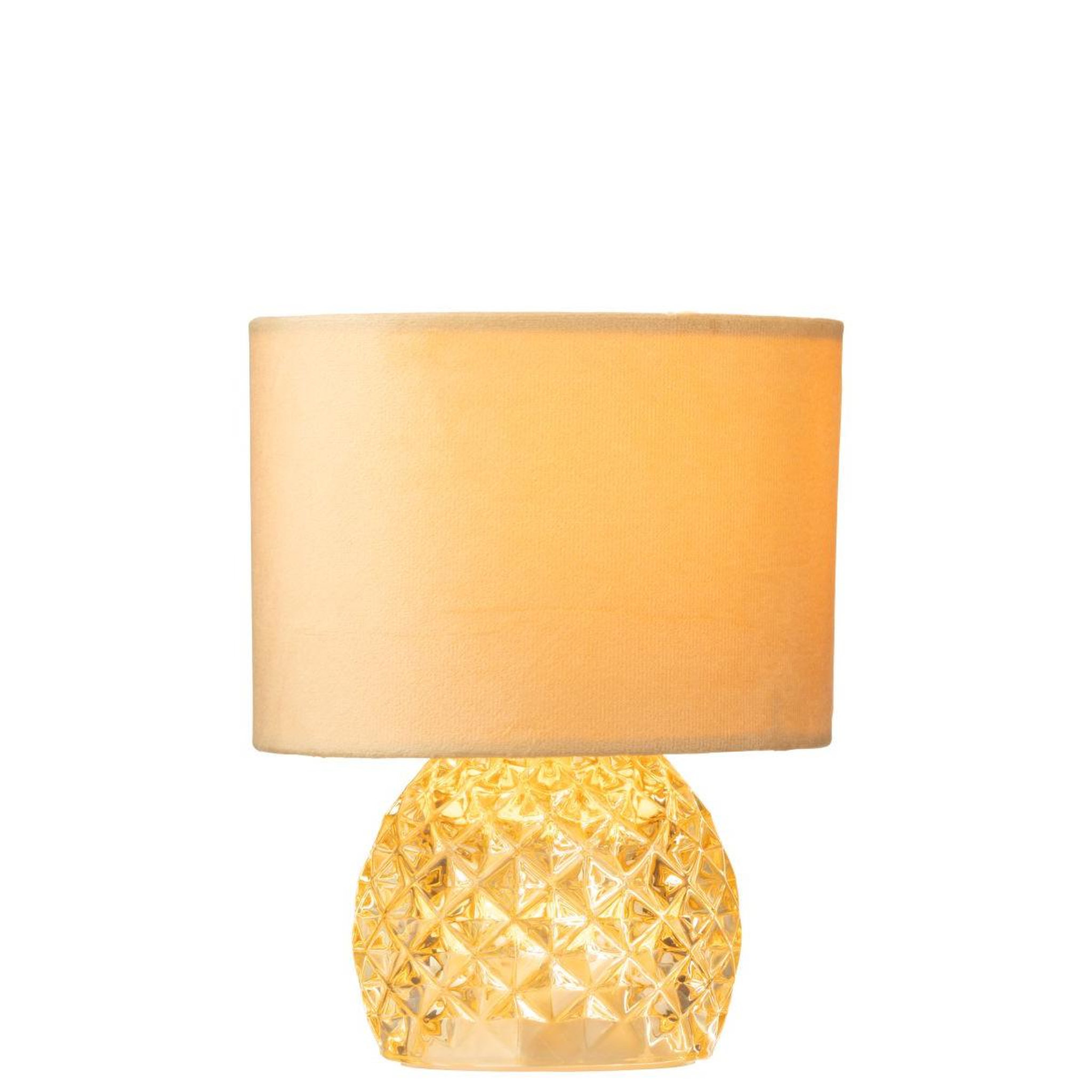 Voir la diapositive 2 : J-LINE Lampe à poser en verre  led  23cm doré