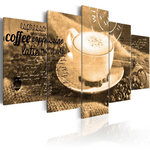 Paris Prix Tableau  Coffe Espresso Cappuccino Latte Machiato ... Sepia. Coloris disponibles : Multicolore